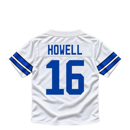 Dallas Cowboys jersey keychain — Sam Howell #16. Exact saved player artwork preview.