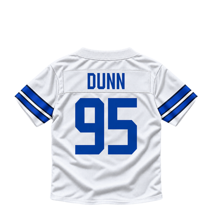 Dallas Cowboys jersey keychain — Tommy Dunn #95. Exact saved player artwork preview.