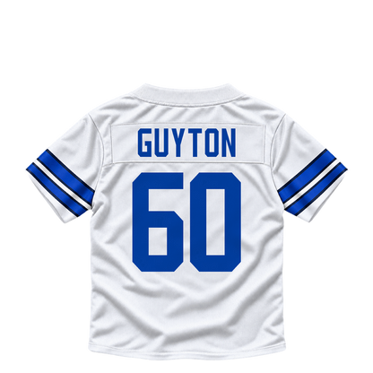 Dallas Cowboys jersey keychain — Tyler Guyton #60. Exact saved player artwork preview.