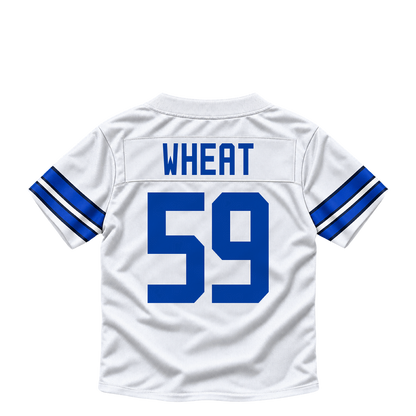 Dallas Cowboys jersey keychain — Tyrus Wheat #59. Exact saved player artwork preview.