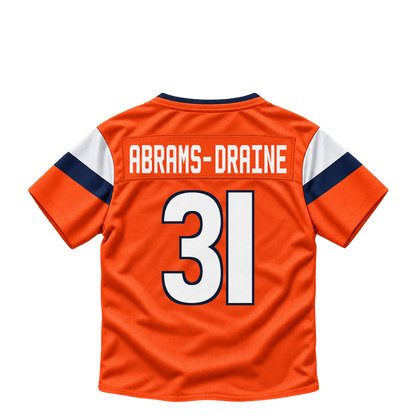 Denver Broncos jersey keychain — Kris Abrams-Draine #31. Exact saved player artwork preview.