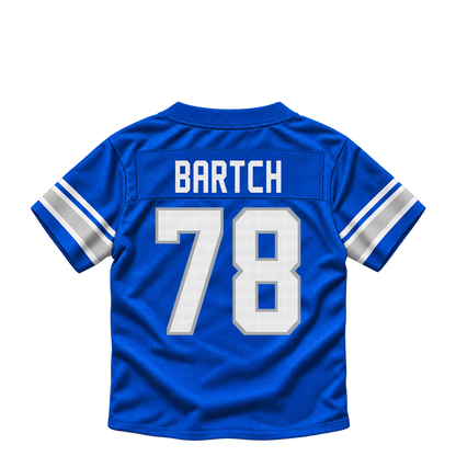 Detroit Lions jersey keychain — Ben Bartch #78. Exact saved player artwork preview.