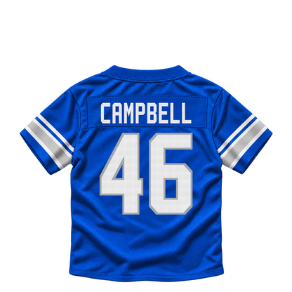 Detroit Lions jersey keychain — Jack Campbell #46. Exact saved player artwork preview.