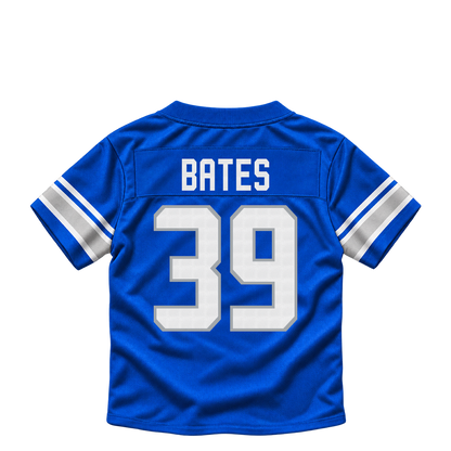 Detroit Lions jersey keychain — Jake Bates #39. Exact saved player artwork preview.