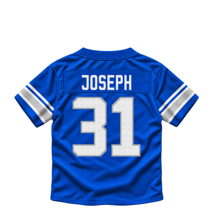 Detroit Lions jersey keychain — Kerby Joseph #31. Exact saved player artwork preview.