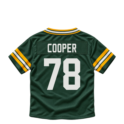Green Bay Packers jersey keychain — Dalton Cooper #78. Exact saved player artwork preview.