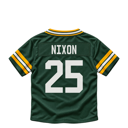 Green Bay Packers jersey keychain — Keisean Nixon #25. Exact saved player artwork preview.