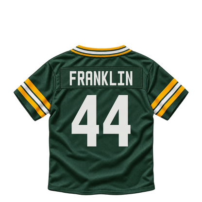 Green Bay Packers jersey keychain — Zaire Franklin #44. Exact saved player artwork preview.