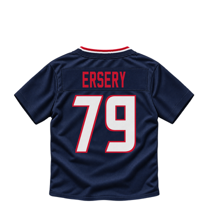 Houston Texans jersey keychain — Aireontae Ersery #79. Exact saved player artwork preview.