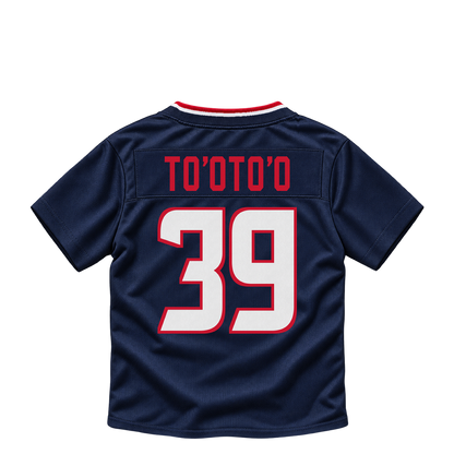 Houston Texans jersey keychain — Henry To'oTo'o #39. Exact saved player artwork preview.