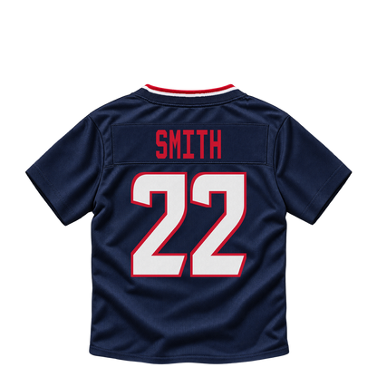 Houston Texans jersey keychain — Jaylin Smith #22. Exact saved player artwork preview.