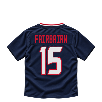 Houston Texans jersey keychain — Ka'imi Fairbairn #15. Exact saved player artwork preview.