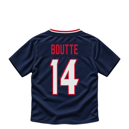 Houston Texans jersey keychain — Kayshon Boutte #14. Exact saved player artwork preview.