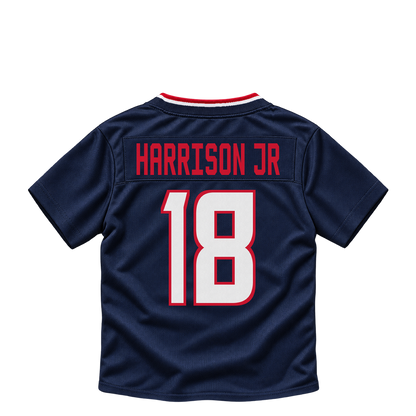 Houston Texans jersey keychain — Marvin Harrison Jr. #18. Exact saved player artwork preview.