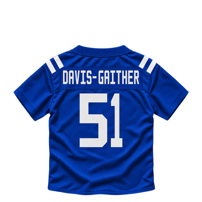 Indianapolis Colts jersey keychain — Akeem Davis-Gaither #51. Exact saved player artwork preview.