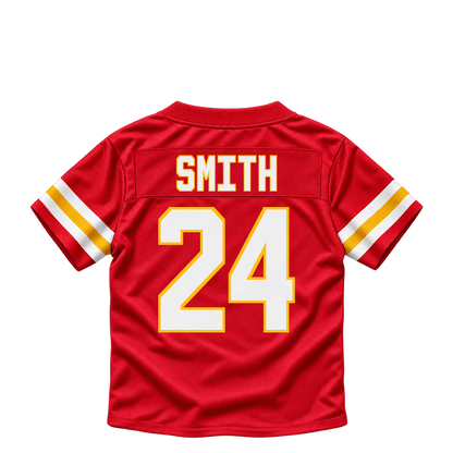 Kansas City Chiefs jersey keychain — Brashard Smith #24. Exact saved player artwork preview.
