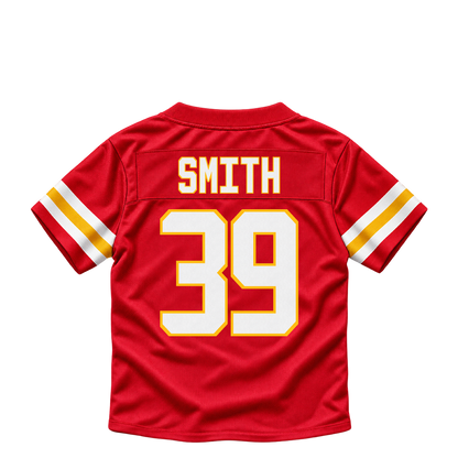 Kansas City Chiefs jersey keychain — Melvin Smith #39. Exact saved player artwork preview.