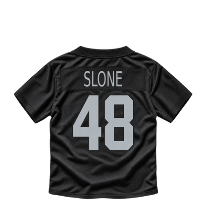 Las Vegas Raiders jersey keychain — Cian Slone #48. Exact saved player artwork preview.