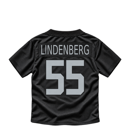 Las Vegas Raiders jersey keychain — Cody Lindenberg #55. Exact saved player artwork preview.