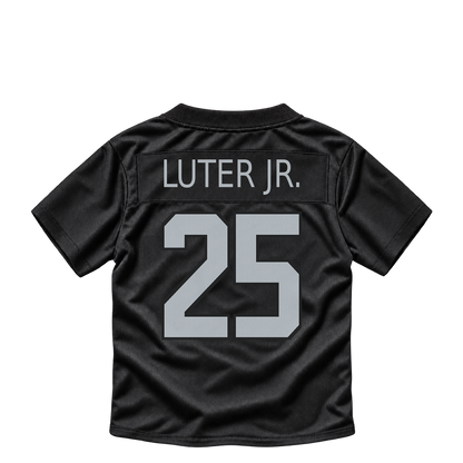 Las Vegas Raiders jersey keychain — Darrell Luter Jr. #25. Exact saved player artwork preview.