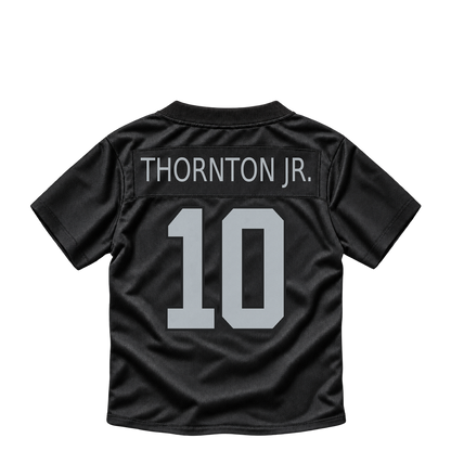 Las Vegas Raiders jersey keychain — Dont'e Thornton Jr. #10. Exact saved player artwork preview.