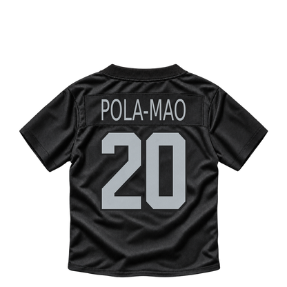Las Vegas Raiders jersey keychain — Isaiah Pola-Mao #20. Exact saved player artwork preview.