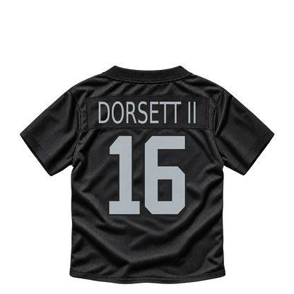 Las Vegas Raiders jersey keychain — Phillip Dorsett II #16. Exact saved player artwork preview.