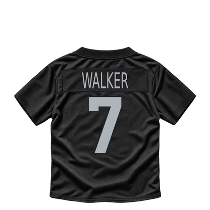 Las Vegas Raiders jersey keychain — Quay Walker #7. Exact saved player artwork preview.