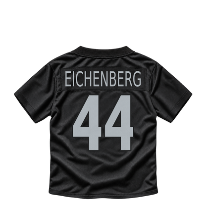 Las Vegas Raiders jersey keychain — Tommy Eichenberg #44. Exact saved player artwork preview.