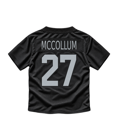 Las Vegas Raiders jersey keychain — Tristin McCollum #27. Exact saved player artwork preview.