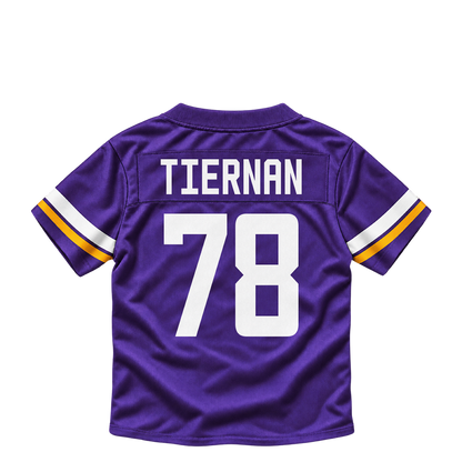 Minnesota Vikings jersey keychain — Caleb Tiernan #78. Exact saved player artwork preview.