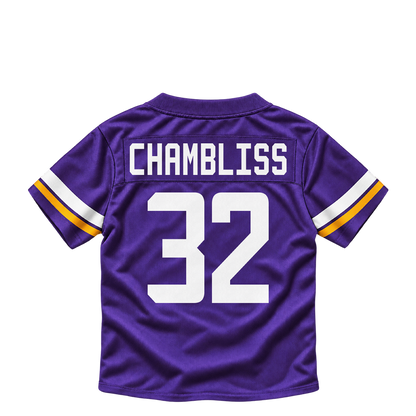 Minnesota Vikings jersey keychain — Chaz Chambliss #32. Exact saved player artwork preview.