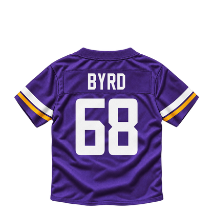 Minnesota Vikings jersey keychain — Henry Byrd #68. Exact saved player artwork preview.