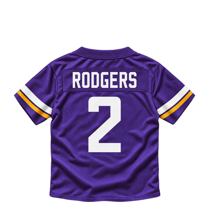 Minnesota Vikings jersey keychain — Isaiah Rodgers #2. Exact saved player artwork preview.