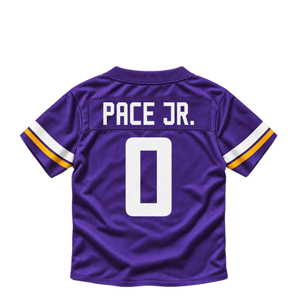 Minnesota Vikings jersey keychain — Ivan Pace Jr. #0. Exact saved player artwork preview.