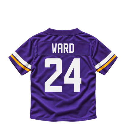 Minnesota Vikings jersey keychain — Jay Ward #24. Exact saved player artwork preview.