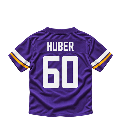 Minnesota Vikings jersey keychain — Joe Huber #60. Exact saved player artwork preview.