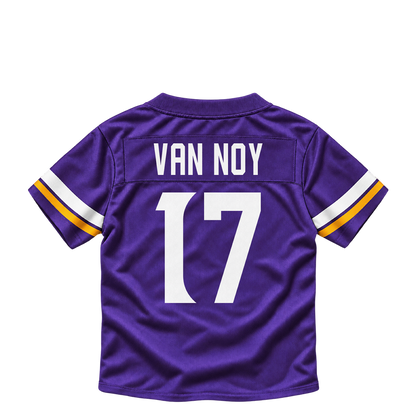 Minnesota Vikings jersey keychain — Kyle Van Noy #17. Exact saved player artwork preview.