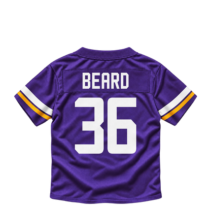 Minnesota Vikings jersey keychain — Maceo Beard #36. Exact saved player artwork preview.