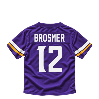 Minnesota Vikings jersey keychain — Max Brosmer #12. Exact saved player artwork preview.