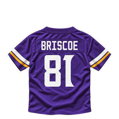 Minnesota Vikings jersey keychain — Michael Briscoe #81. Exact saved player artwork preview.