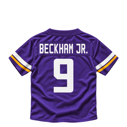 Minnesota Vikings jersey keychain — Odell Beckham Jr. #9. Exact saved player artwork preview.