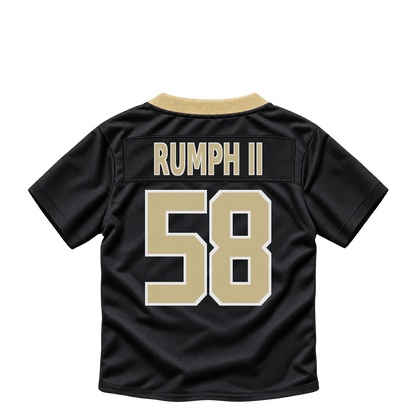New Orleans Saints jersey keychain — Chris Rumph II #58. Exact saved player artwork preview.