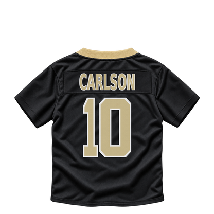 New Orleans Saints jersey keychain — Daniel Carlson #10. Exact saved player artwork preview.