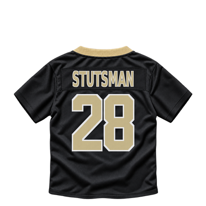 New Orleans Saints jersey keychain — Danny Stutsman #28. Exact saved player artwork preview.