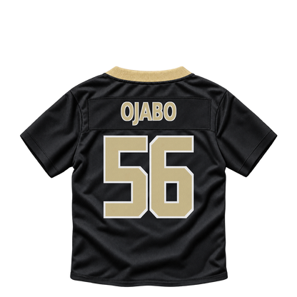 New Orleans Saints jersey keychain — David Ojabo #56. Exact saved player artwork preview.
