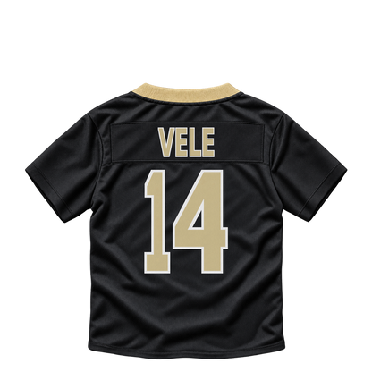 New Orleans Saints jersey keychain — Devaughn Vele #14. Exact saved player artwork preview.