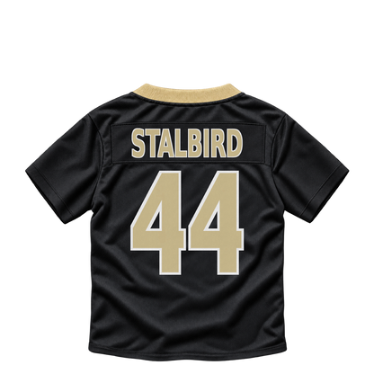New Orleans Saints jersey keychain — Isaiah Stalbird #44. Exact saved player artwork preview.