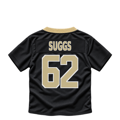 New Orleans Saints jersey keychain — Jay'Viar Suggs #62. Exact saved player artwork preview.