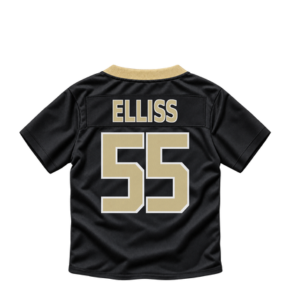 New Orleans Saints jersey keychain — Kaden Elliss #55. Exact saved player artwork preview.